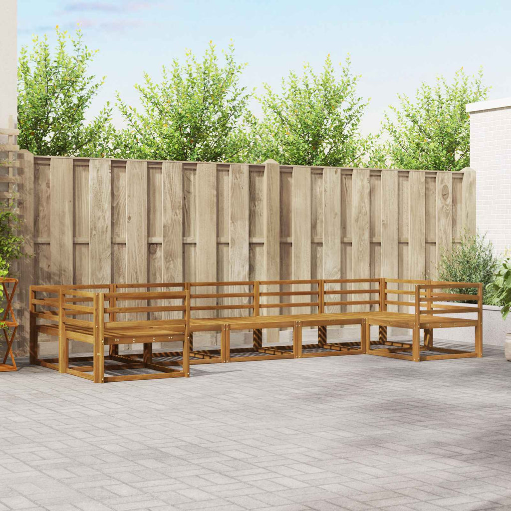 vidaXL Zestaw sof na zewnątrz 7 pcs Naturalny Lite Drewno Akacji