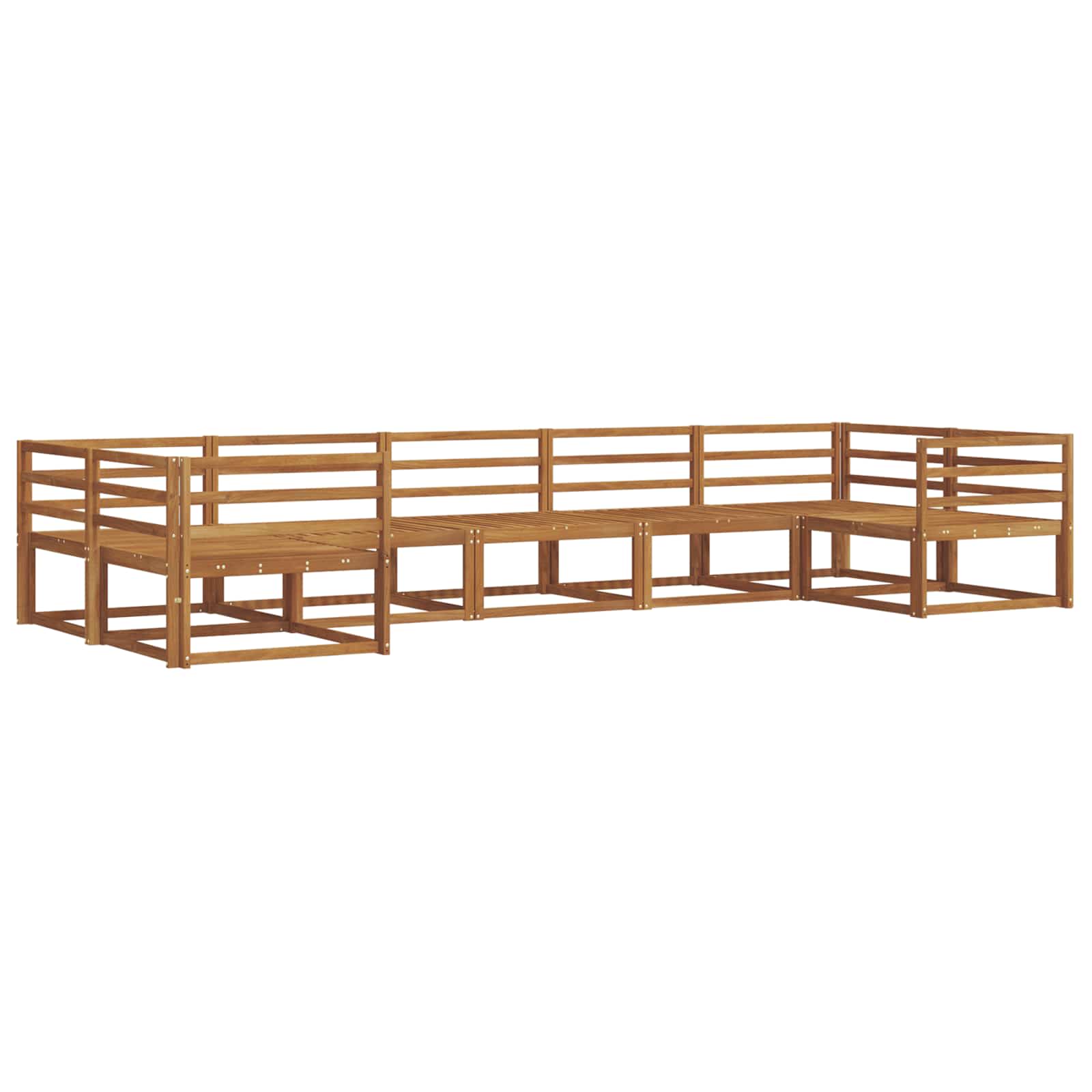 vidaXL Zestaw sof na zewnątrz 7 pcs Naturalny Lite Drewno Akacji
