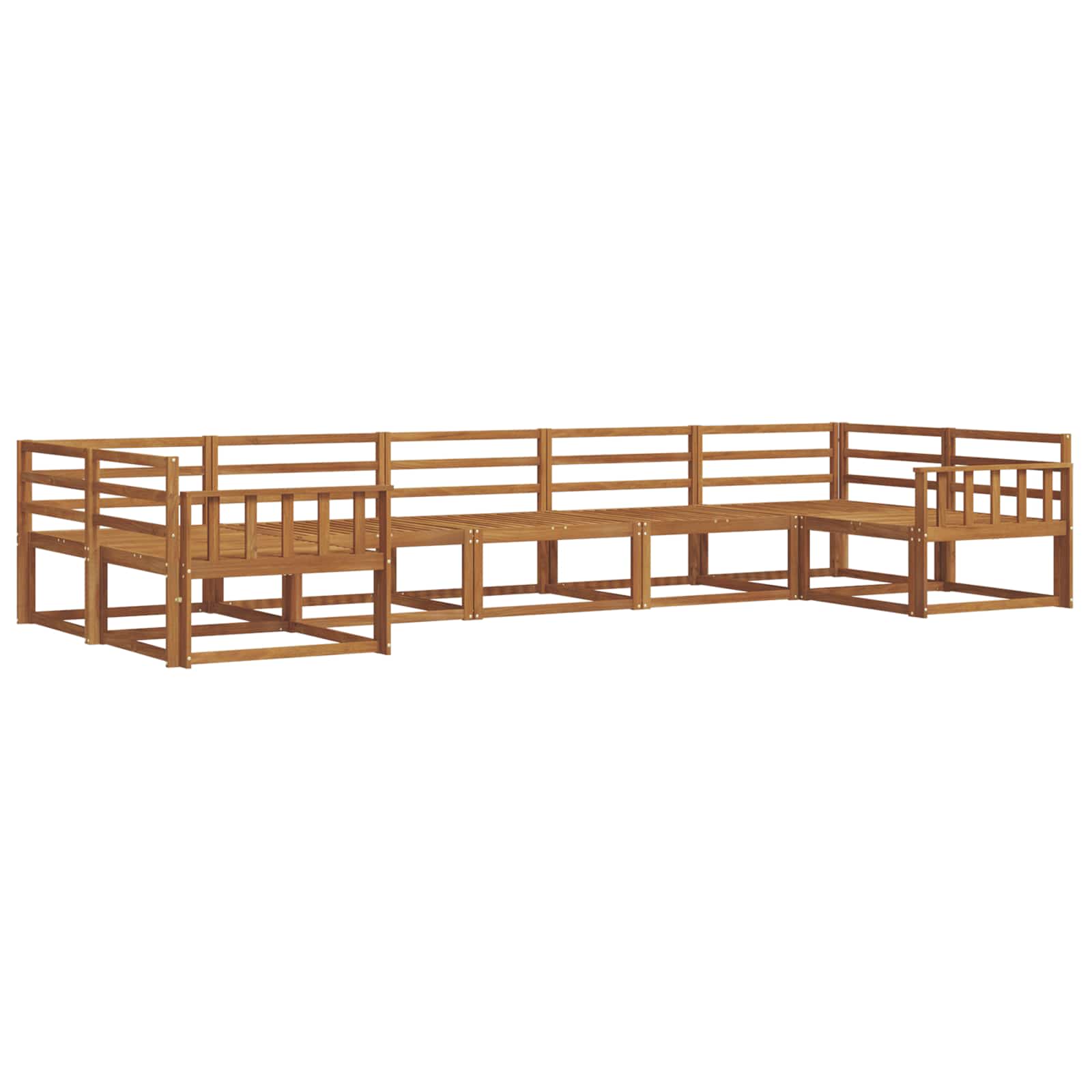 vidaXL Zestaw sof na zewnątrz 7 pcs Naturalny Lite Drewno Akacji