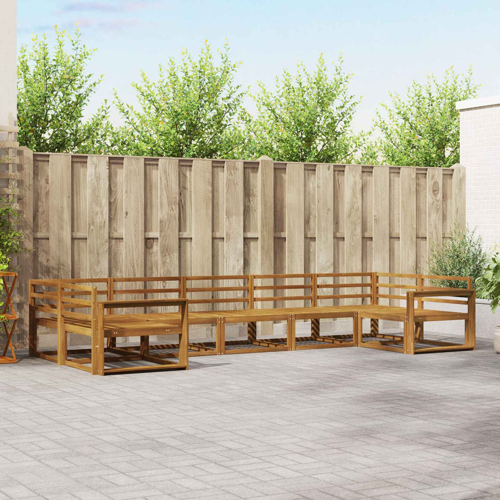 vidaXL Zestaw sof na zewnątrz 7 pcs Naturalny Lite Drewno Akacji