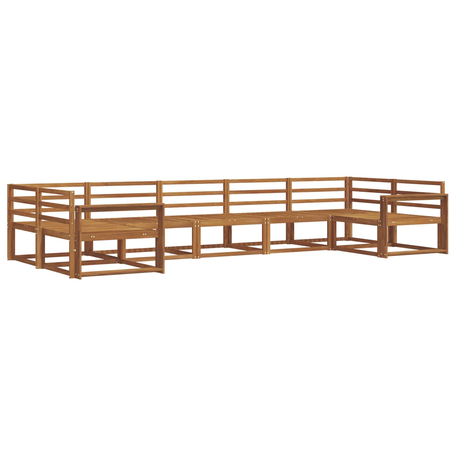 vidaXL Zestaw sof na zewnątrz 7 pcs Naturalny Lite Drewno Akacji
