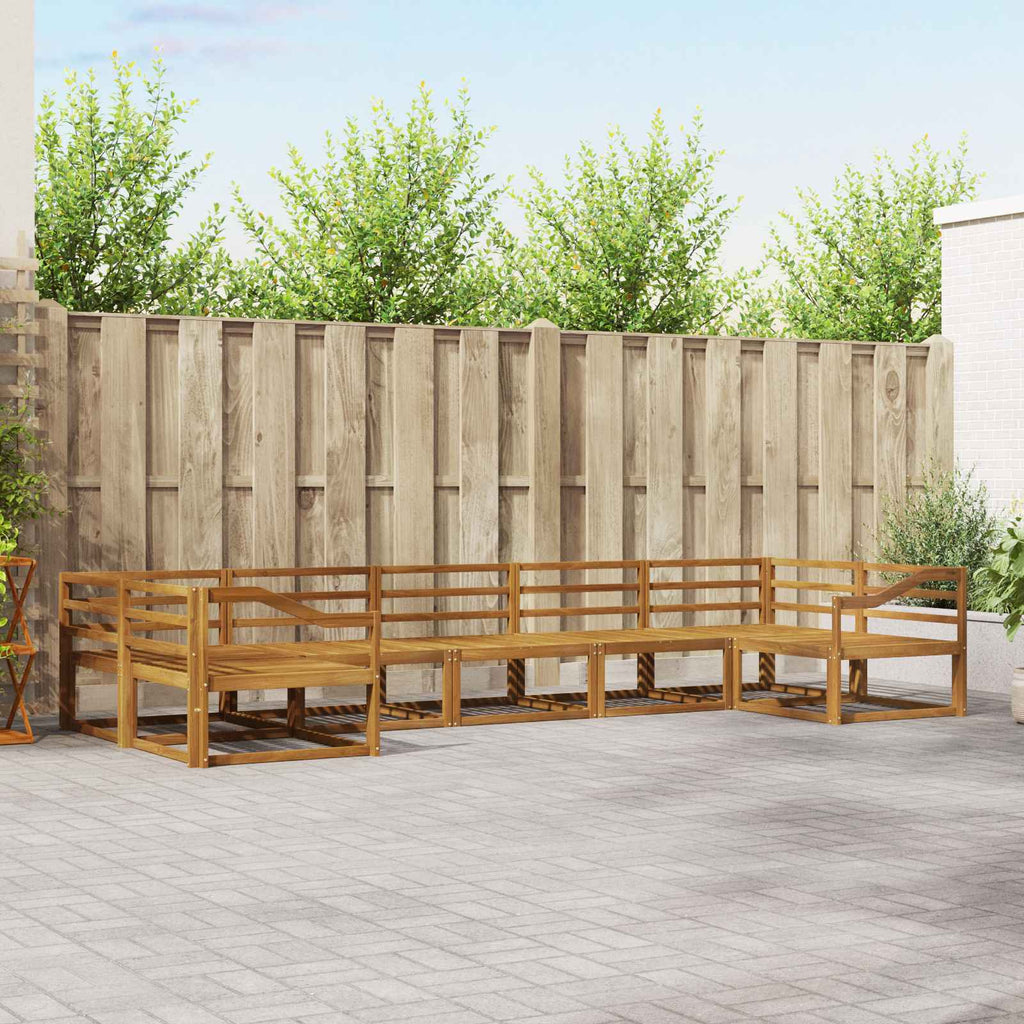 vidaXL Zestaw sof na zewnątrz 7 pcs Naturalny Lite Drewno Akacji