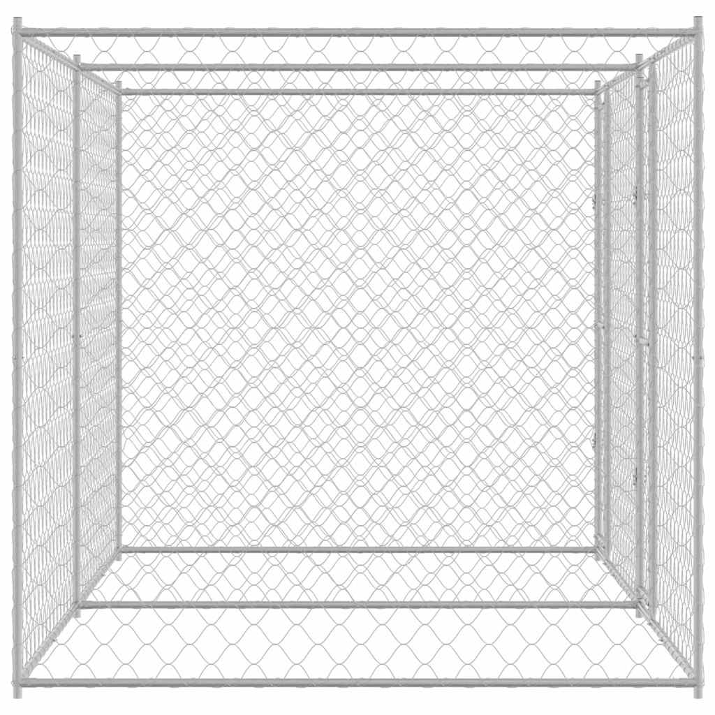 vidaXL Klatka dla psa Srebrny 400 x 200 x 200 cm Stal Galwanizowana