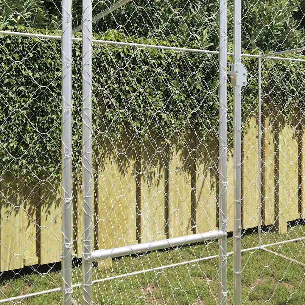 vidaXL Klatka dla psa Srebrny 600 x 200 x 200 cm Stal Galwanizowana
