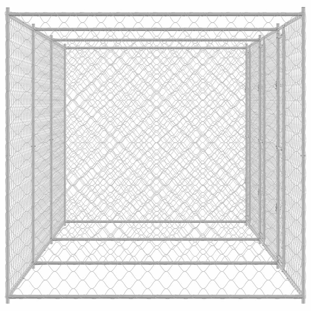 vidaXL Klatka dla psa Srebrny 600 x 200 x 200 cm Stal Galwanizowana