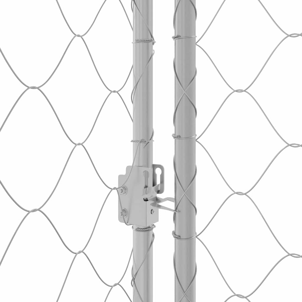 vidaXL Klatka dla psa Srebrny 800 x 200 x 200 cm Stal Galwanizowana