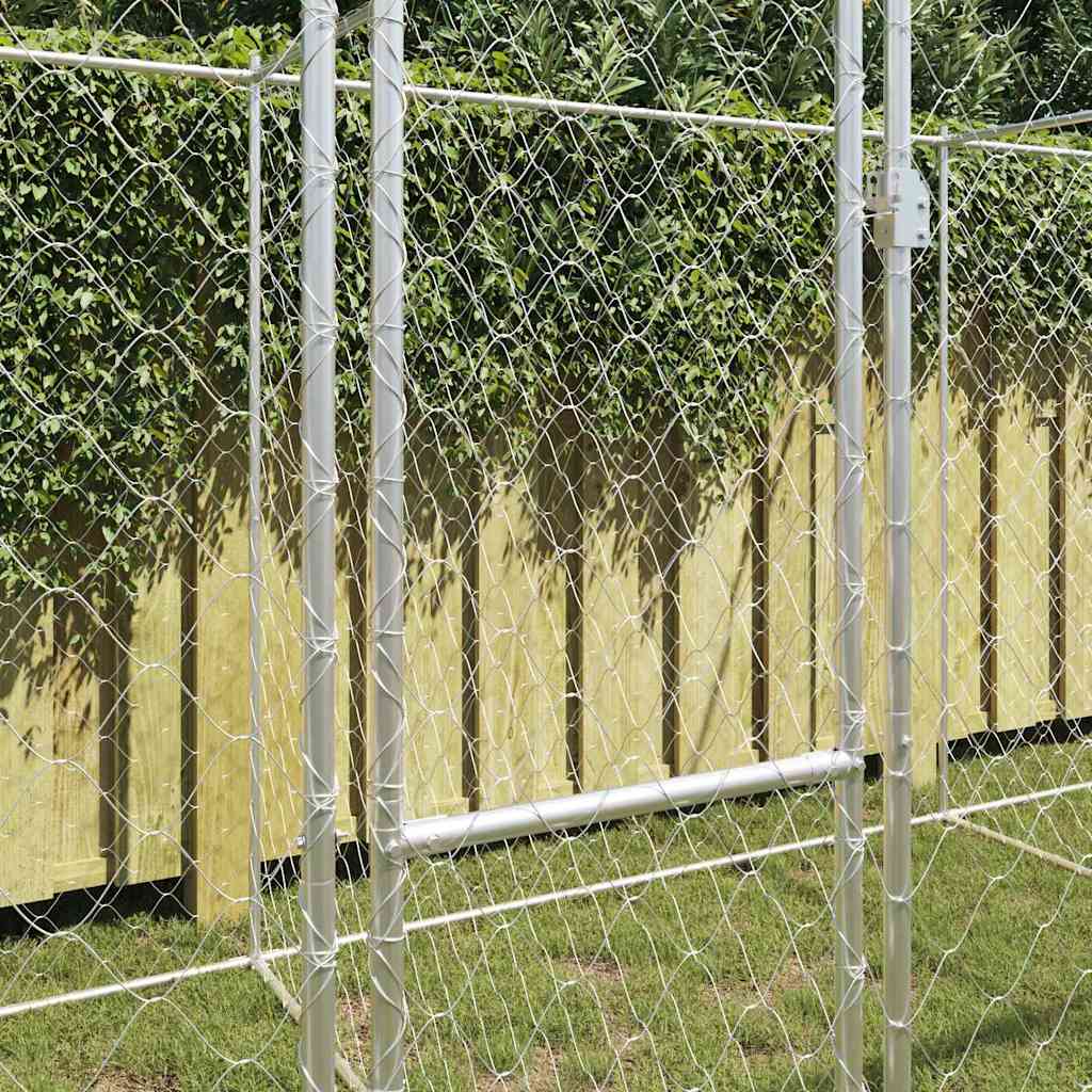 vidaXL Klatka dla psa Srebrny 800 x 200 x 200 cm Stal Galwanizowana