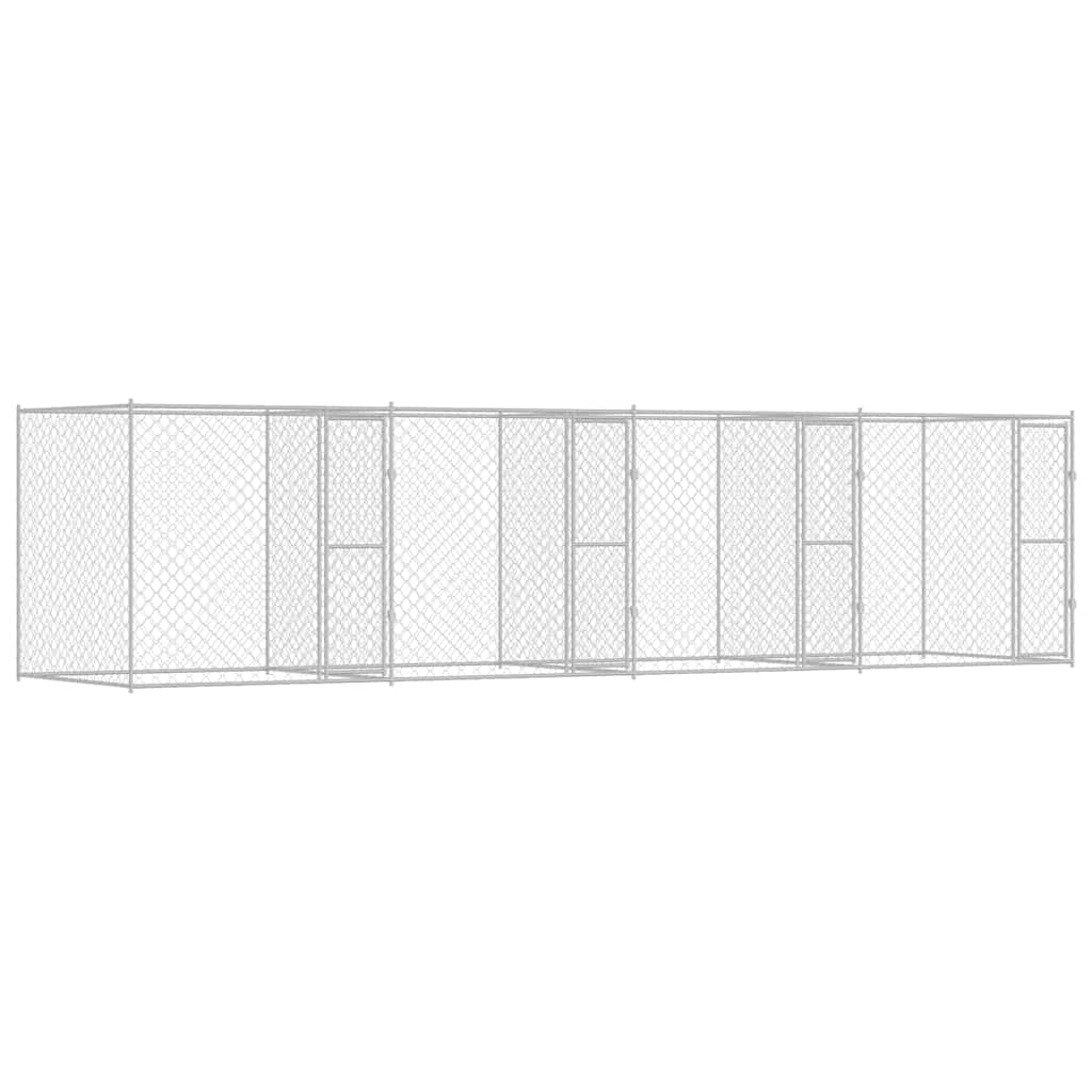 vidaXL Klatka dla psa Srebrny 800 x 200 x 200 cm Stal Galwanizowana