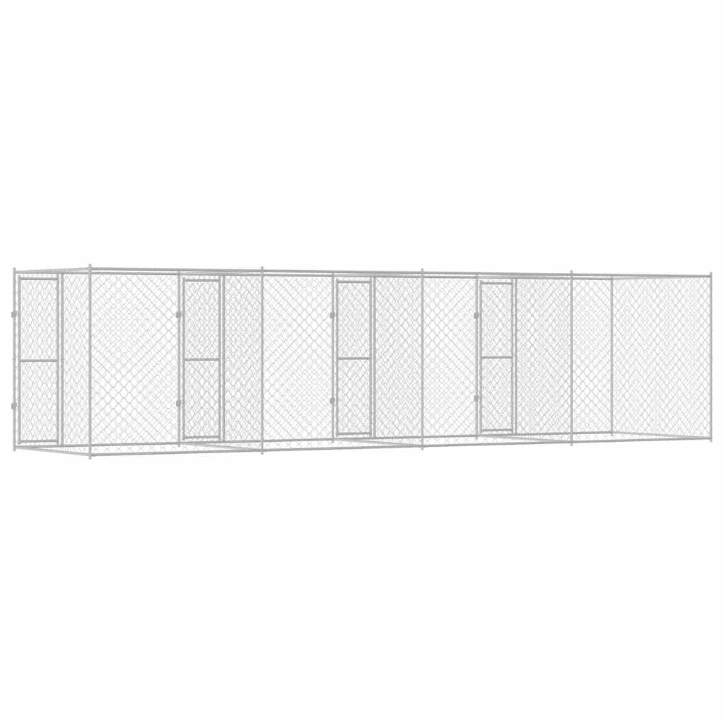 vidaXL Klatka dla psa Srebrny 800 x 200 x 200 cm Stal Galwanizowana