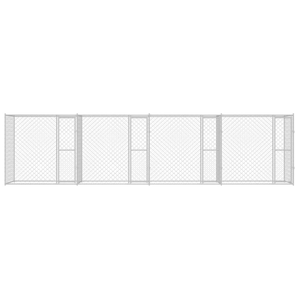 vidaXL Klatka dla psa Srebrny 800 x 200 x 200 cm Stal Galwanizowana