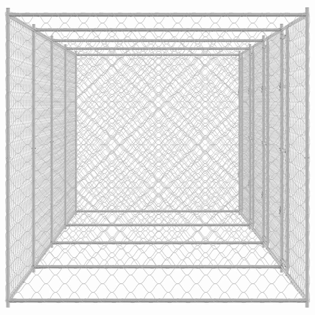 vidaXL Klatka dla psa Srebrny 800 x 200 x 200 cm Stal Galwanizowana
