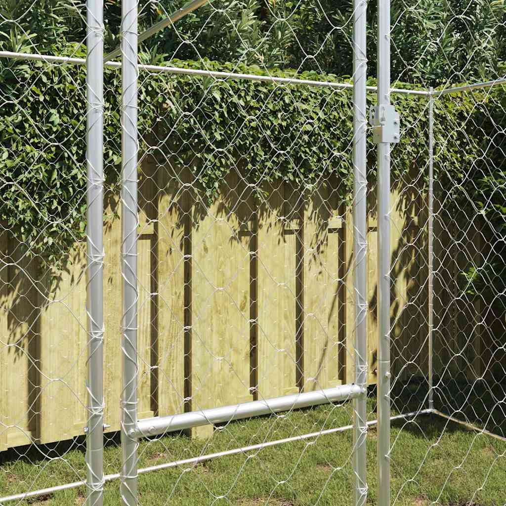 vidaXL Klatka dla psa Srebrny 400 x 200 x 200 cm Stal Galwanizowana