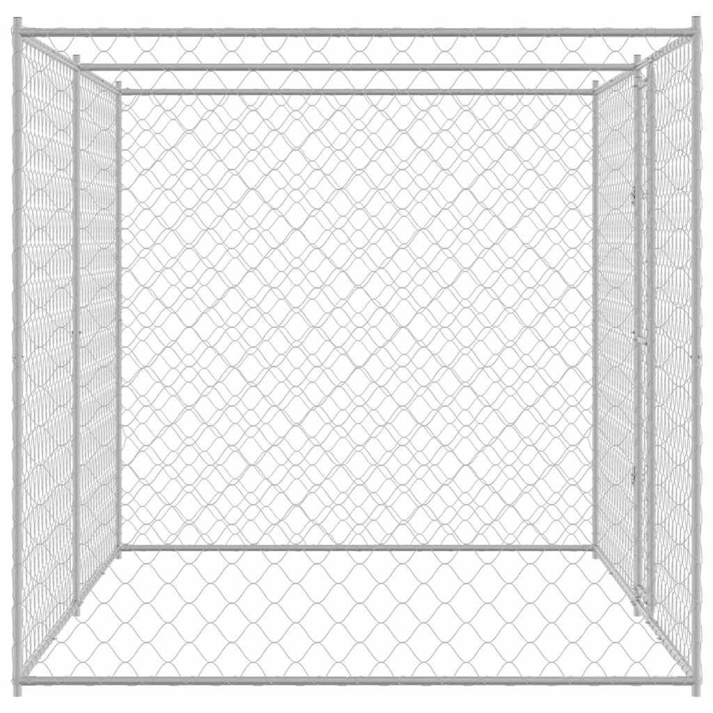 vidaXL Klatka dla psa Srebrny 400 x 200 x 200 cm Stal Galwanizowana