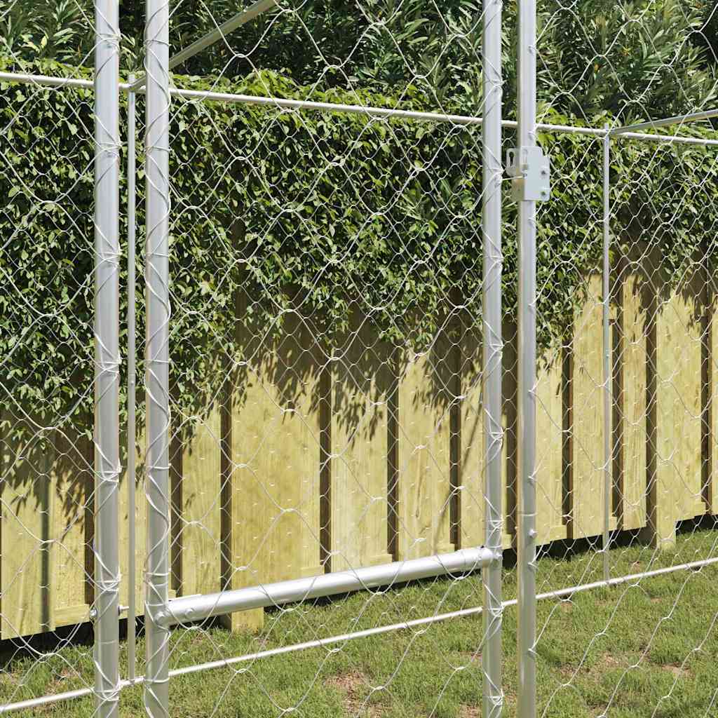 vidaXL Klatka dla psa Srebrny 600 x 200 x 200 cm Stal Galwanizowana