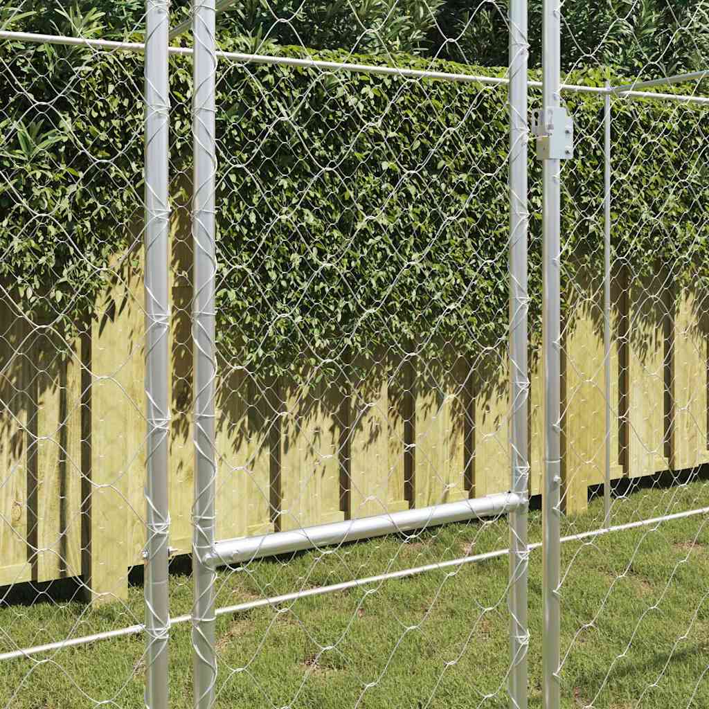 vidaXL Klatka dla psa Srebrny 800 x 200 x 200 cm Stal Galwanizowana