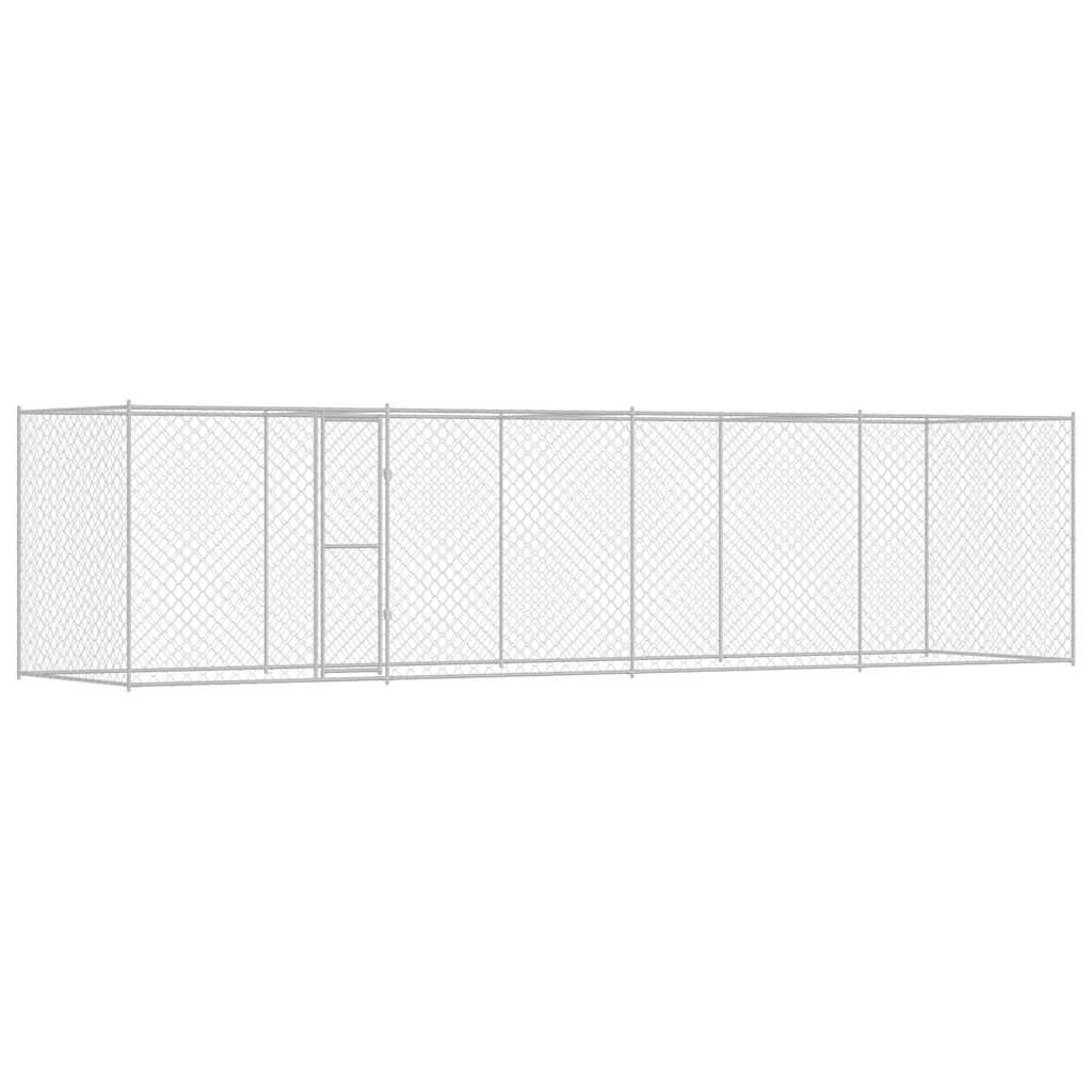 vidaXL Klatka dla psa Srebrny 800 x 200 x 200 cm Stal Galwanizowana