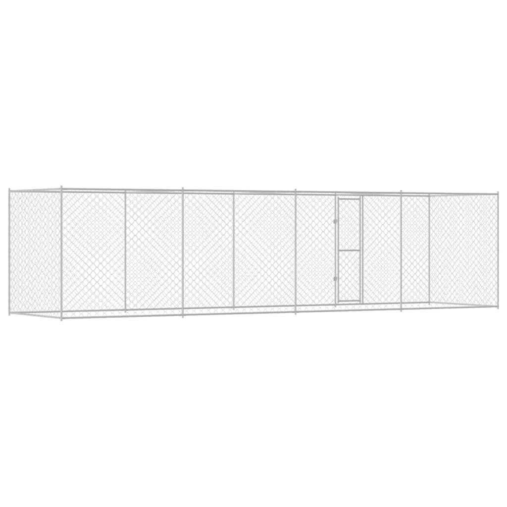 vidaXL Klatka dla psa Srebrny 800 x 200 x 200 cm Stal Galwanizowana