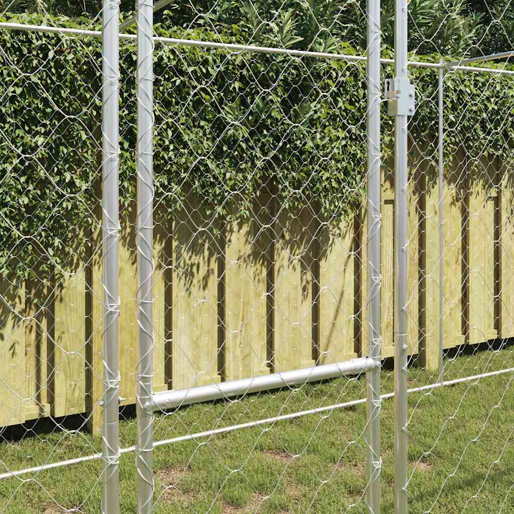 vidaXL Klatka dla psa Srebrny 800 x 200 x 200 cm Stal Galwanizowana