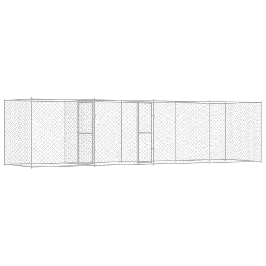 vidaXL Klatka dla psa Srebrny 800 x 200 x 200 cm Stal Galwanizowana