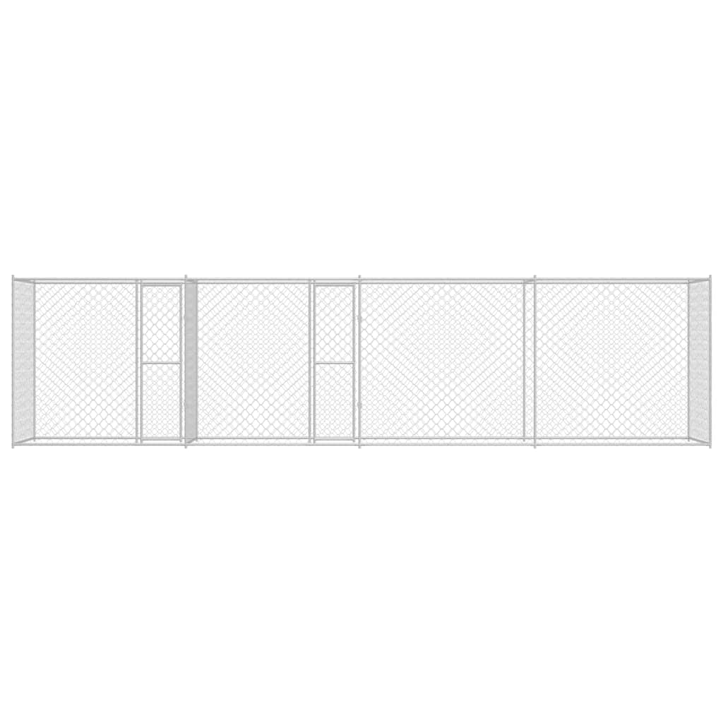 vidaXL Klatka dla psa Srebrny 800 x 200 x 200 cm Stal Galwanizowana