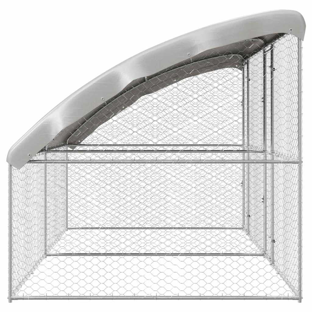 vidaXL Kenel dla Psów 2 pcs Srebrny 4 x 2 x 2 m Stal galwanizowana
