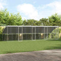 vidaXL Kenel dla Psów 4 pcs Srebrny 8 x 2 x 2 m Stal galwanizowana