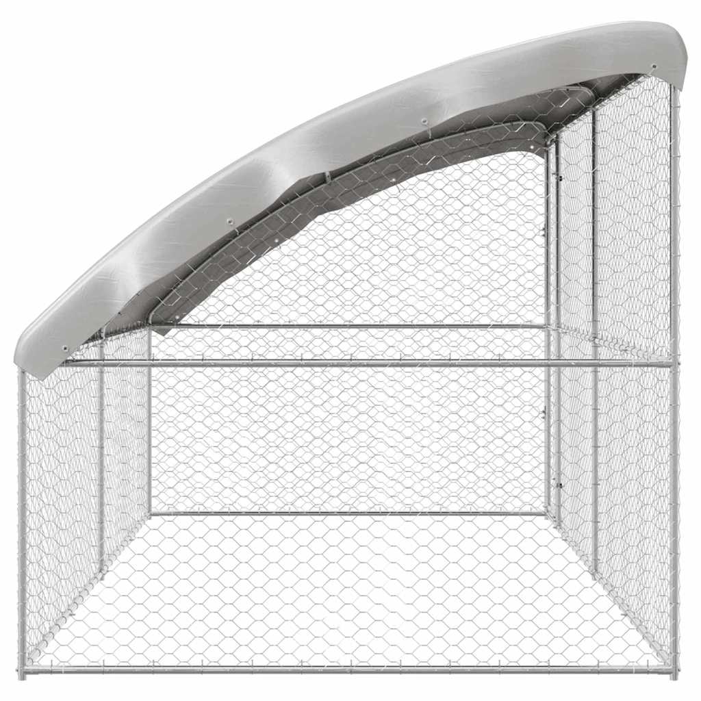 vidaXL Kenel dla Psów 2 pcs Srebrny 4 x 2 x 2 m Stal galwanizowana