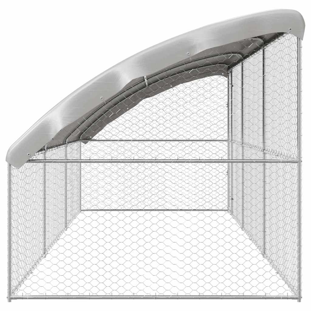 vidaXL Kenel dla Psów 3 pcs Srebrny 6 x 2 x 2 m Stal galwanizowana