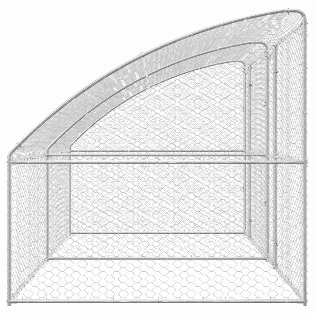 vidaXL Kenel dla Psów 2 pcs Srebrny 4 x 2 x 2 m Stal galwanizowana