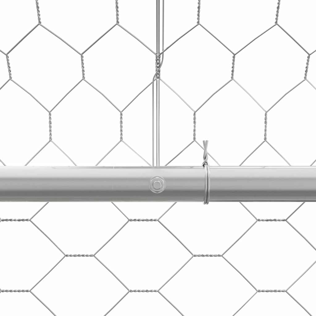 vidaXL Kenel dla Psów 2 pcs Srebrny 4 x 2 x 2 m Stal galwanizowana