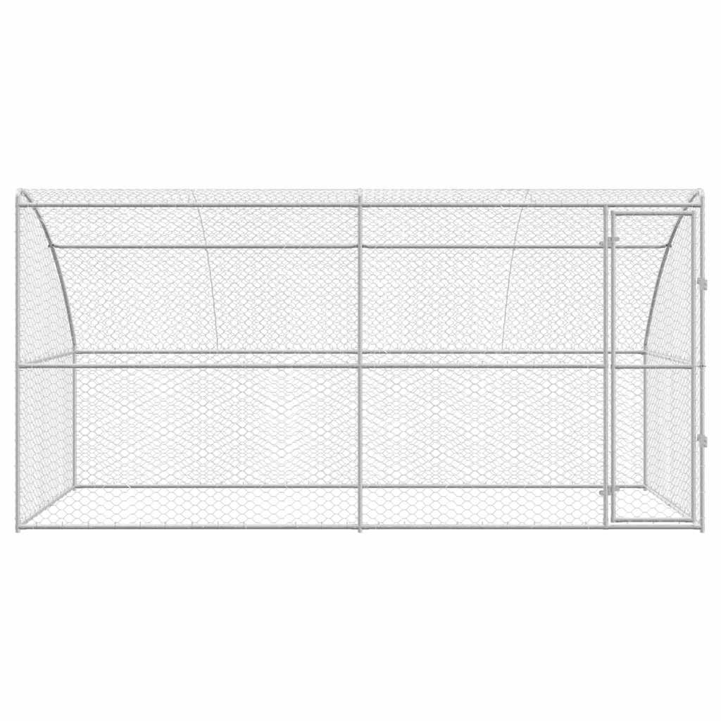vidaXL Kenel dla Psów 2 pcs Srebrny 4 x 2 x 2 m Stal galwanizowana