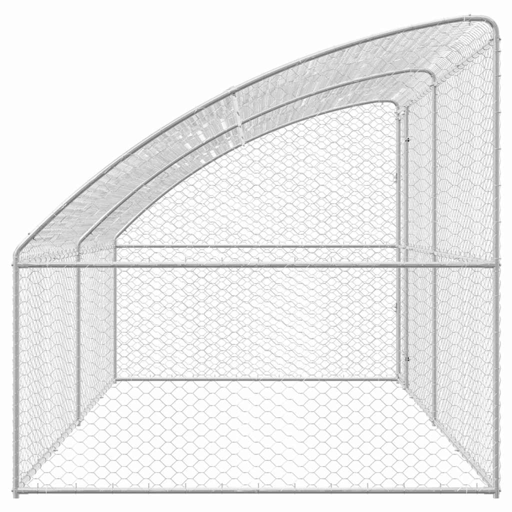 vidaXL Kenel dla Psów 2 pcs Srebrny 4 x 2 x 2 m Stal galwanizowana