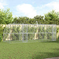 vidaXL Kenel dla Psów 3 pcs Srebrny 6 x 2 x 2 m Stal galwanizowana