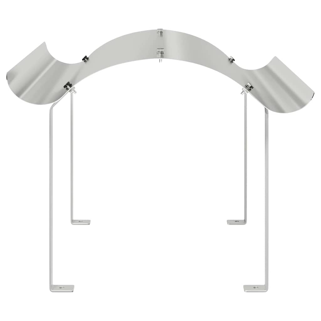 vidaXL Nasada kominkowa Srebrny 59,5 x 50 x 36,5 cm Stal nierdzewna