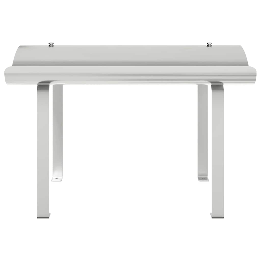 vidaXL Nasada kominkowa Srebrny 59,5 x 50 x 36,5 cm Stal nierdzewna