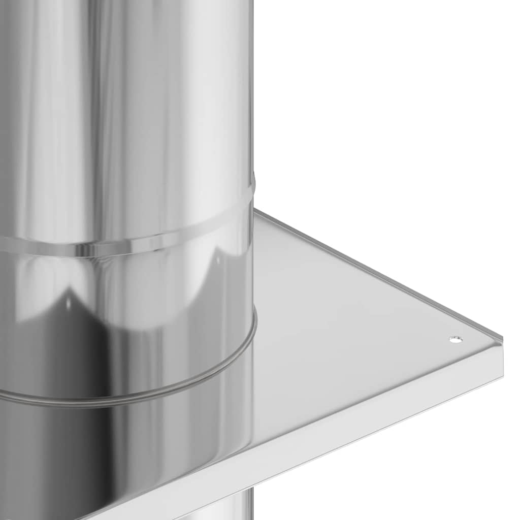 vidaXL Przedłużenie kominka Srebrny 25 x 25 x 65 cm Stal nierdzewna
