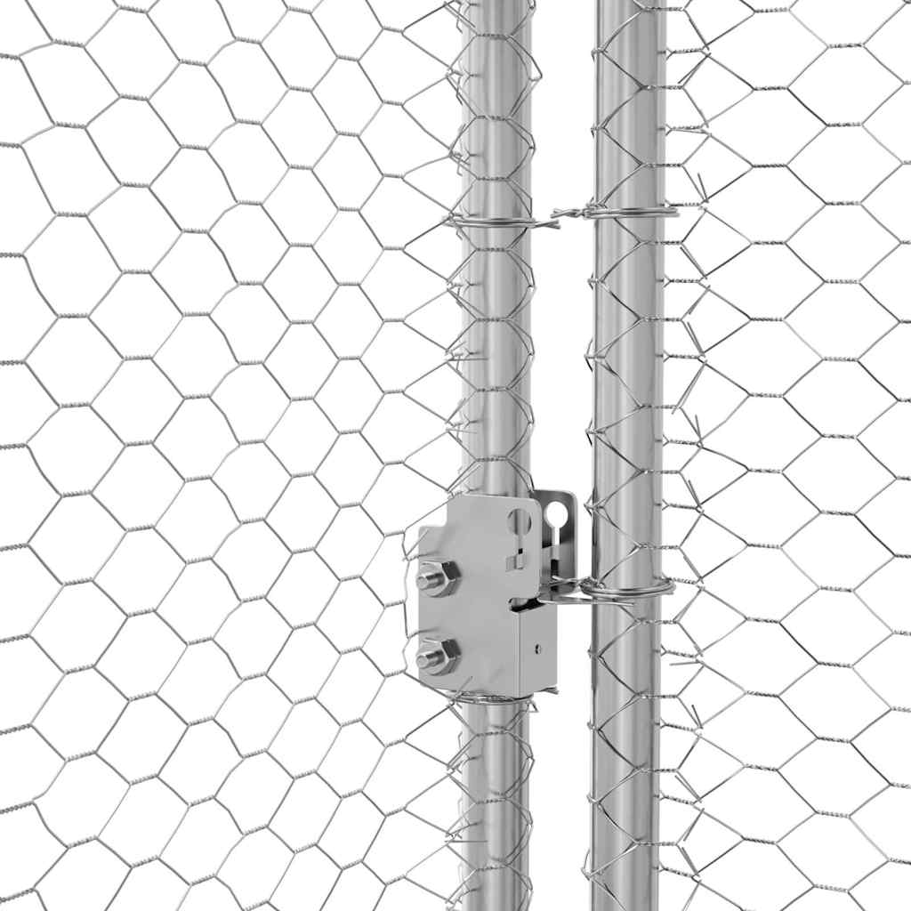 vidaXL Klatka dla kur Srebrny 2 x 2 x 2 m Stal Galwanizowana