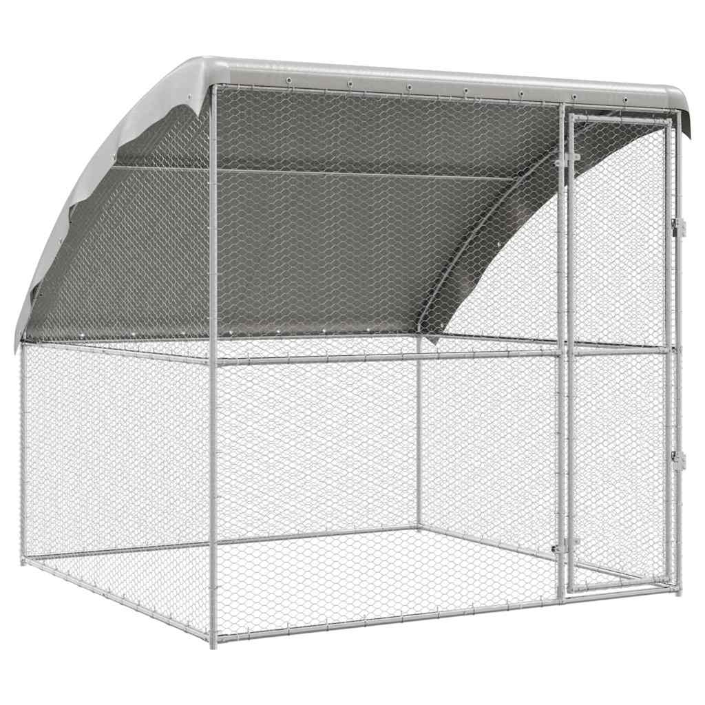 vidaXL Klatka dla kur Srebrny 2 x 2 x 2 m Stal Galwanizowana