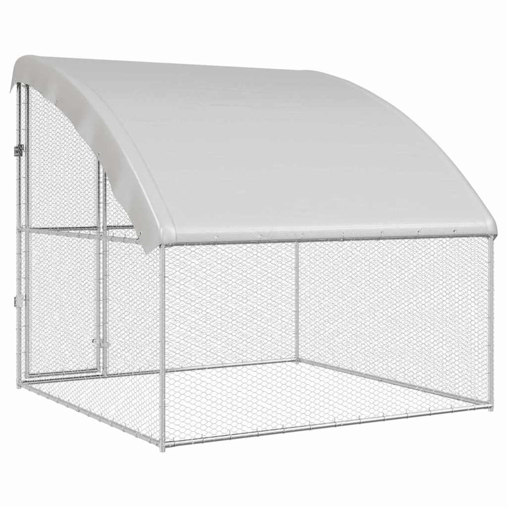 vidaXL Klatka dla kur Srebrny 2 x 2 x 2 m Stal Galwanizowana