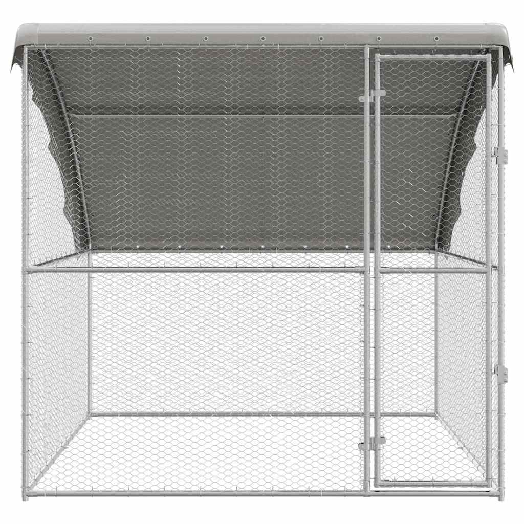 vidaXL Klatka dla kur Srebrny 2 x 2 x 2 m Stal Galwanizowana