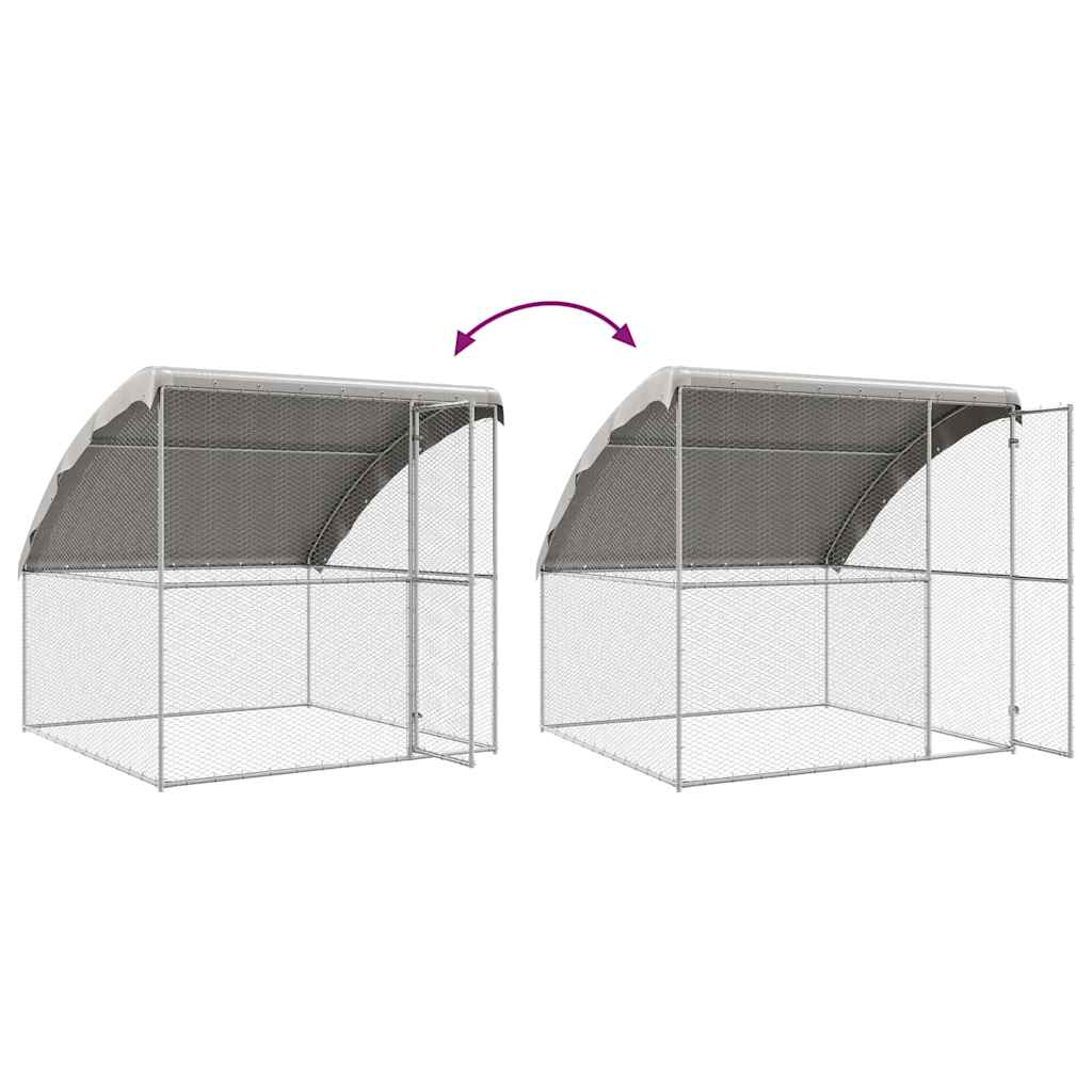 vidaXL Klatka dla kur Srebrny 2 x 2 x 2 m Stal Galwanizowana