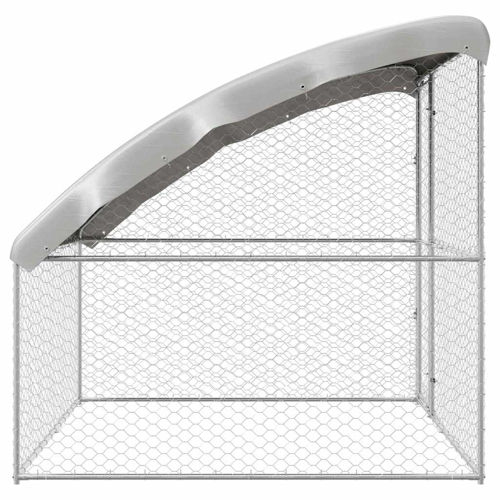 vidaXL Kenel dla Psów Srebrny 2 x 2 x 2 m Stal galwanizowana