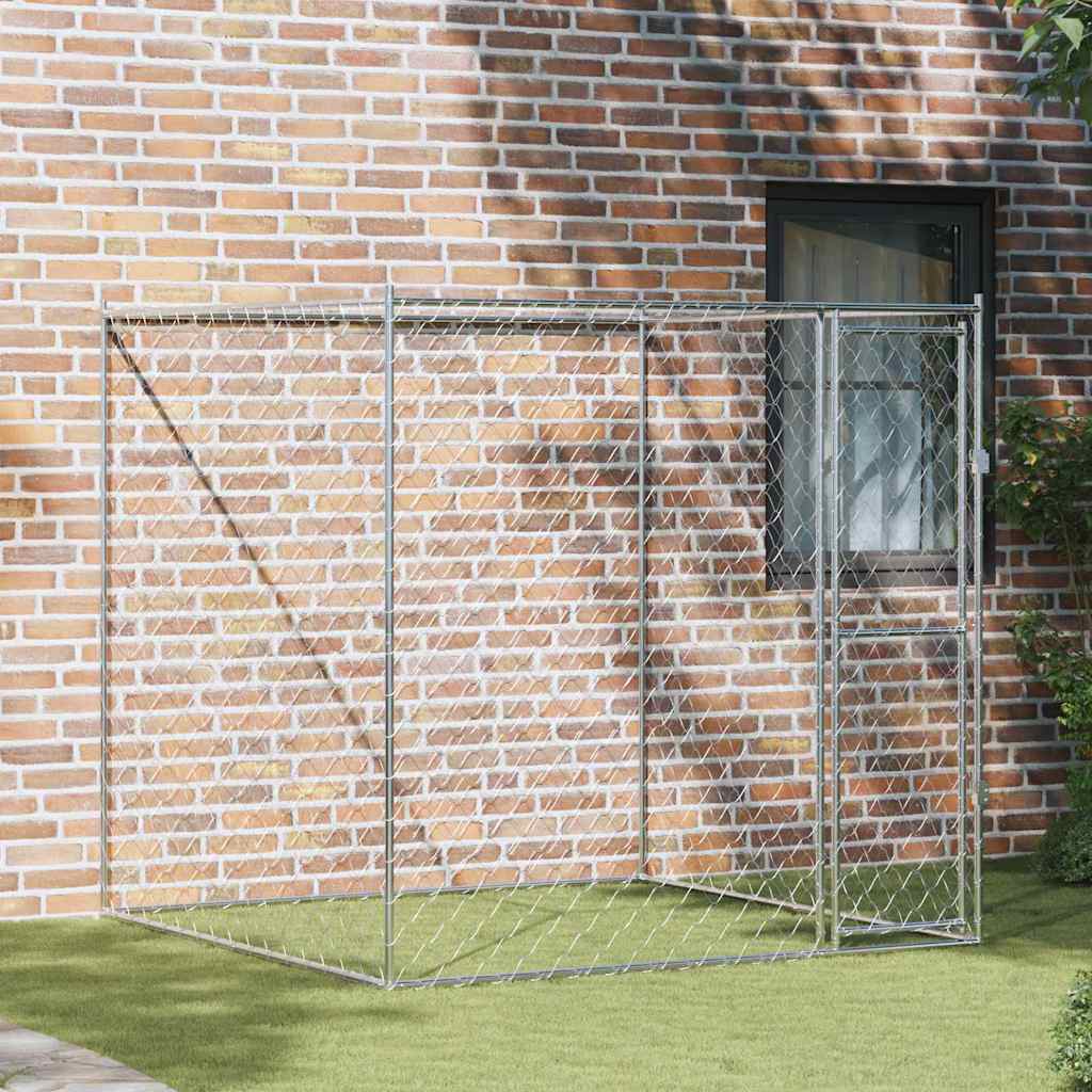 vidaXL Klatka dla psa Srebrny 200 x 200 x 200 cm Stal Galwanizowana