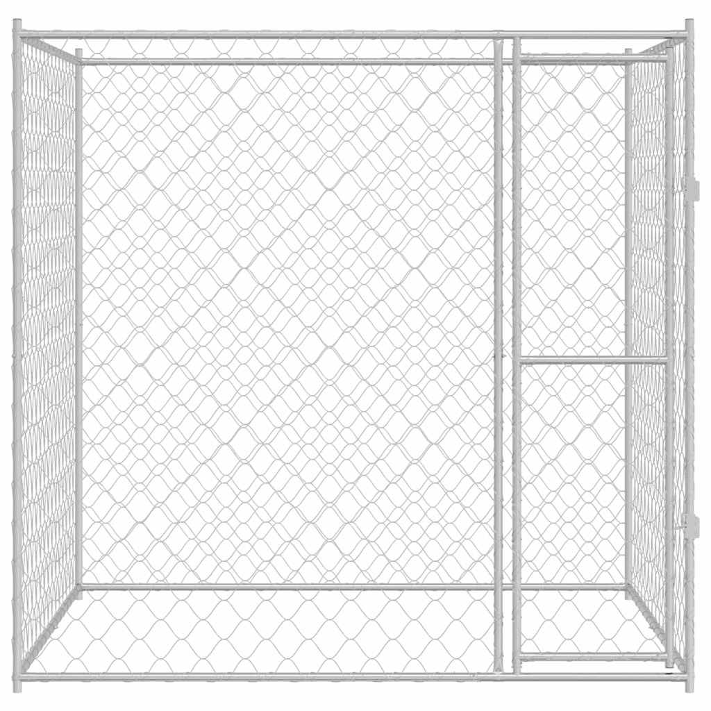 vidaXL Klatka dla psa Srebrny 200 x 200 x 200 cm Stal Galwanizowana