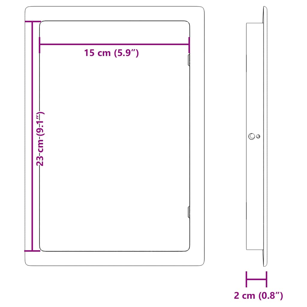 vidaXL Panele dostępu 2 pcs Biały 15 x 23 cm Plastik ABS
