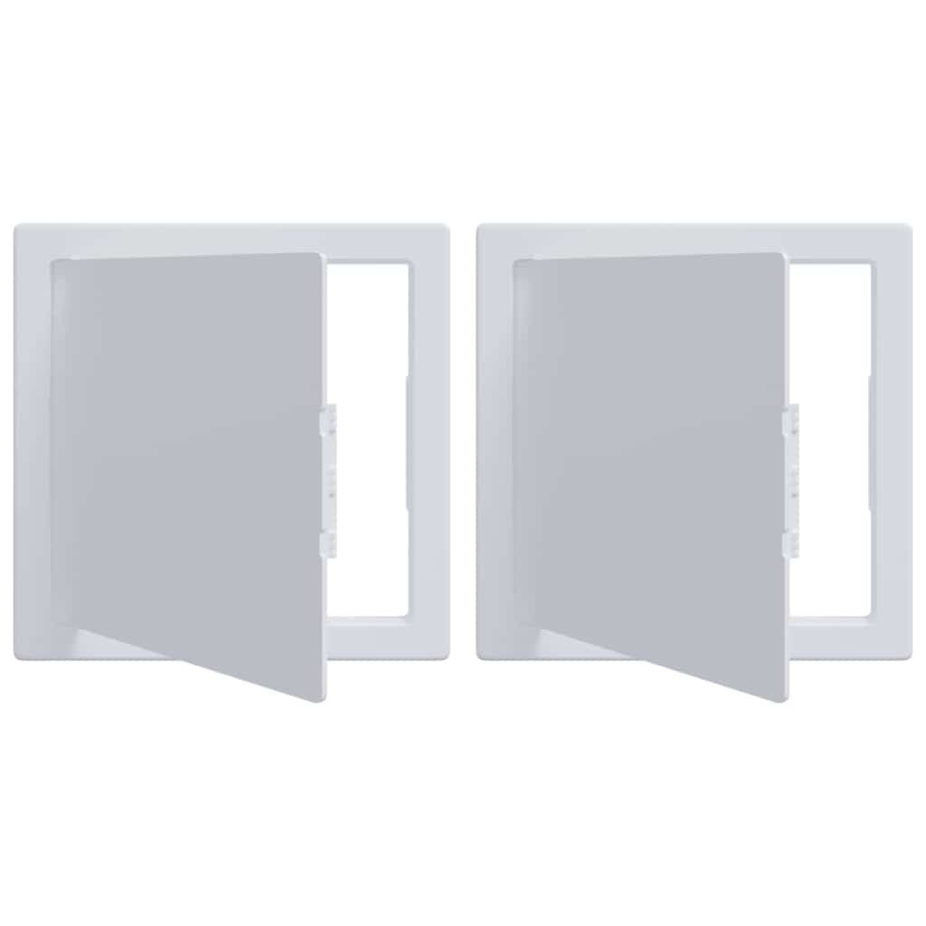 vidaXL Panele dostępu 2 pcs Biały 20 x 20 cm Plastik ABS
