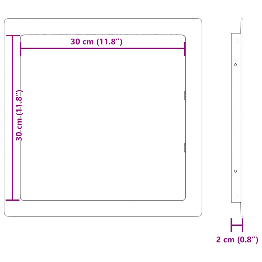 vidaXL Panele dostępu Biały 30 x 30 cm Plastik ABS