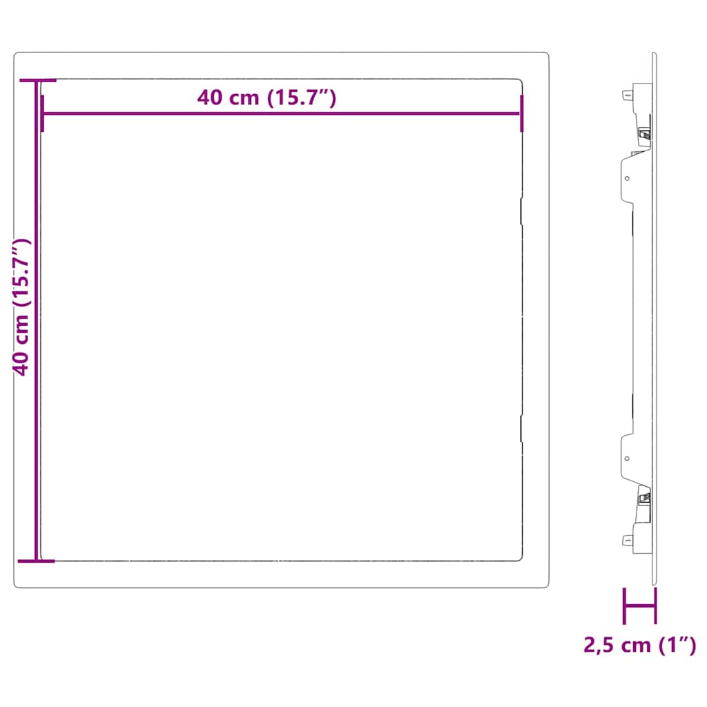 vidaXL Panele dostępu Biały 40 x 40 cm Plastik ABS