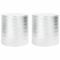 vidaXL Ekran zagrzejnikowy 2 pcs Srebrny 25 x 0,5 m Polietylen