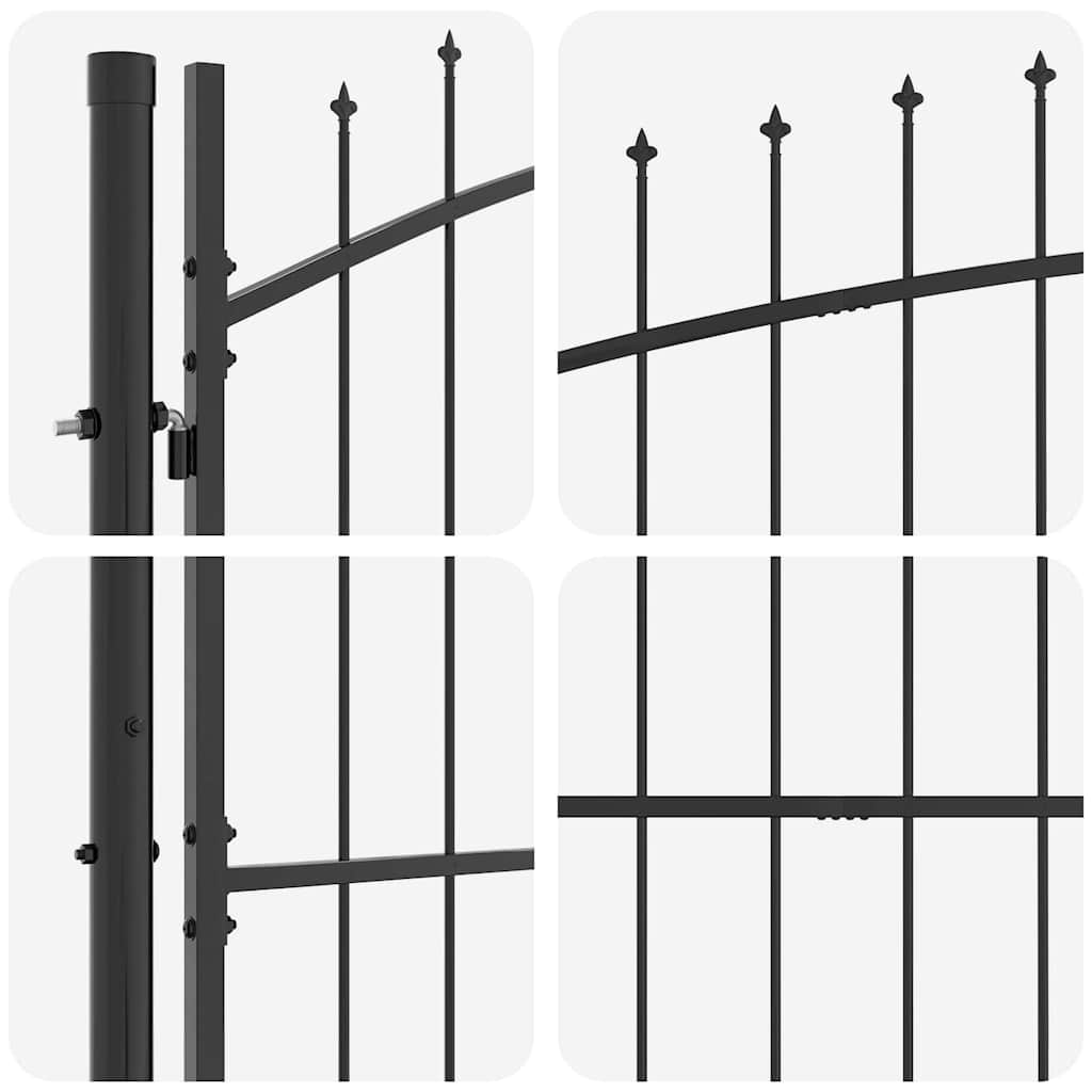 vidaXL Brama Podwójna Z blokadą Woerden Szary 299,5 x 199,5 cm Stal